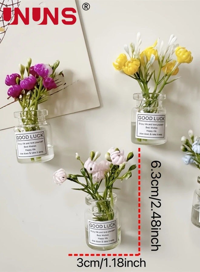 UNUNS Fridge Magnets,8pcs Vase Fridge Magnets Set,3D Flower Pot Magnets,Refrigerator Magnets,Strong Non Scratch for Fridge,Decoration for Fridge Locker Office Kitchen - Image 5