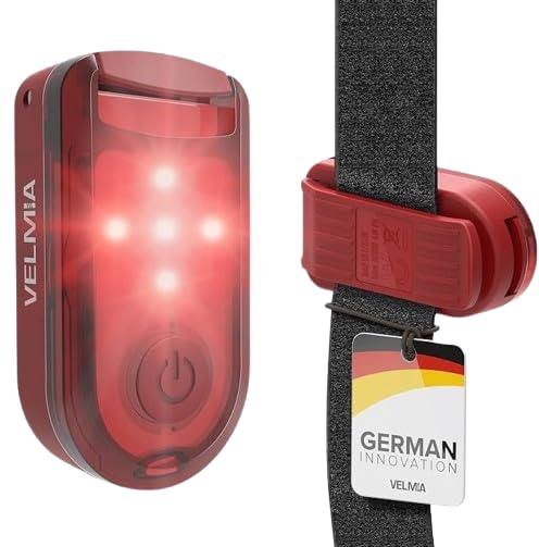 VELMIA Running Light for Runners (2 Pack) for Maximum Safety Through Visibility I Clip On Strobe & Reflective Gear - Dogs, Walking, Bike Taillight, Stroller - Image 1