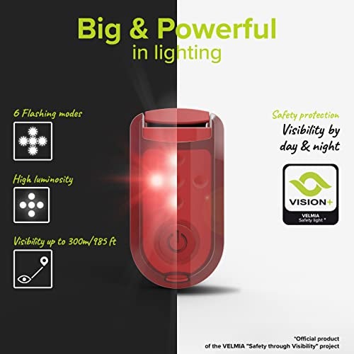 VELMIA Running Light for Runners (2 Pack) for Maximum Safety Through Visibility I Clip On Strobe & Reflective Gear - Dogs, Walking, Bike Taillight, Stroller - Image 4