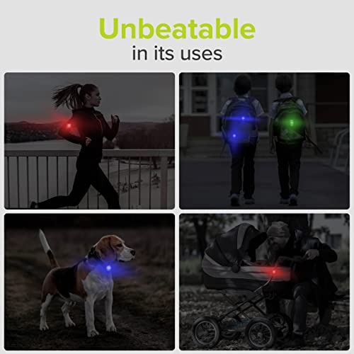 VELMIA Running Light for Runners (2 Pack) for Maximum Safety Through Visibility I Clip On Strobe & Reflective Gear - Dogs, Walking, Bike Taillight, Stroller - Image 2