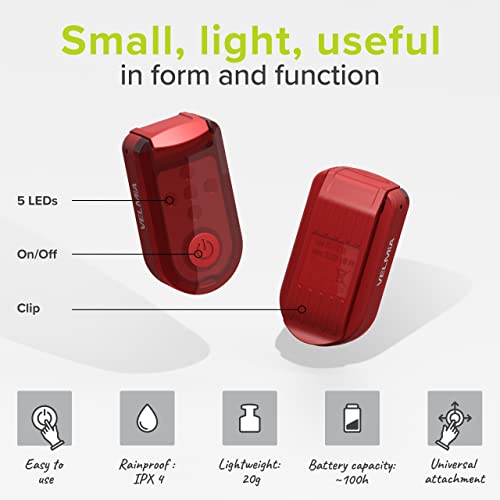 VELMIA Running Light for Runners (2 Pack) for Maximum Safety Through Visibility I Clip On Strobe & Reflective Gear - Dogs, Walking, Bike Taillight, Stroller - Image 3