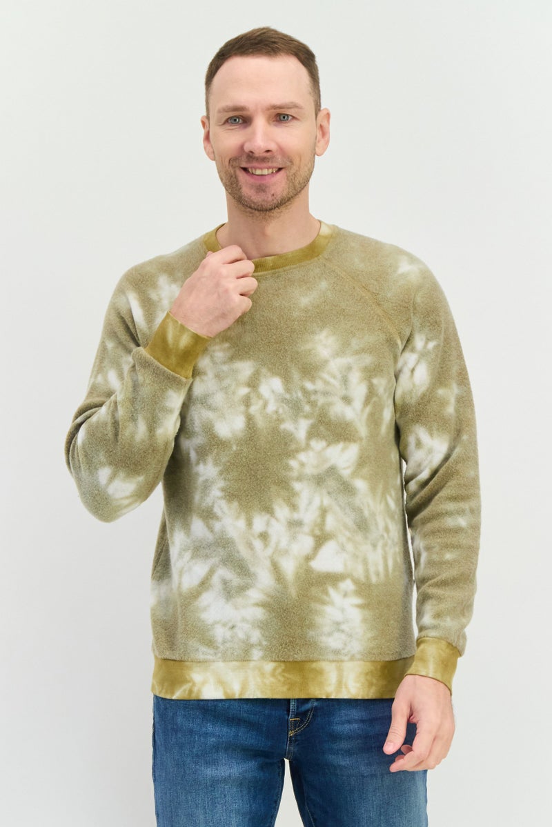 Feat Men Crew Neck Tie Dye Long Sleeves Sweatshirt, Multicolor - Image 1