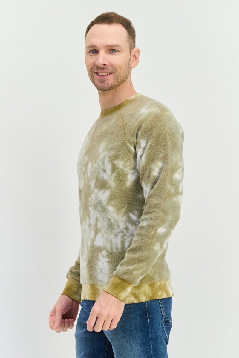 Feat Men Crew Neck Tie Dye Long Sleeves Sweatshirt, Multicolor - Image 4