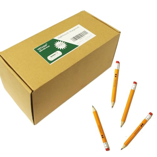 YETHAN 600Pcs Golf Pencils with Eraser Tops,Hexagon Half Wooden pencils, Pre Sharpened 2# HB Golf Back to School Office 4" Mini 600 count/Box - Image 2