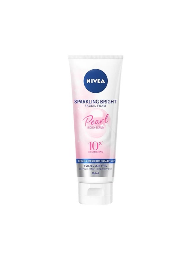 نيفيا Sparkling Bright Facial Foam Pearl Micro Serum 100ML - Image 1