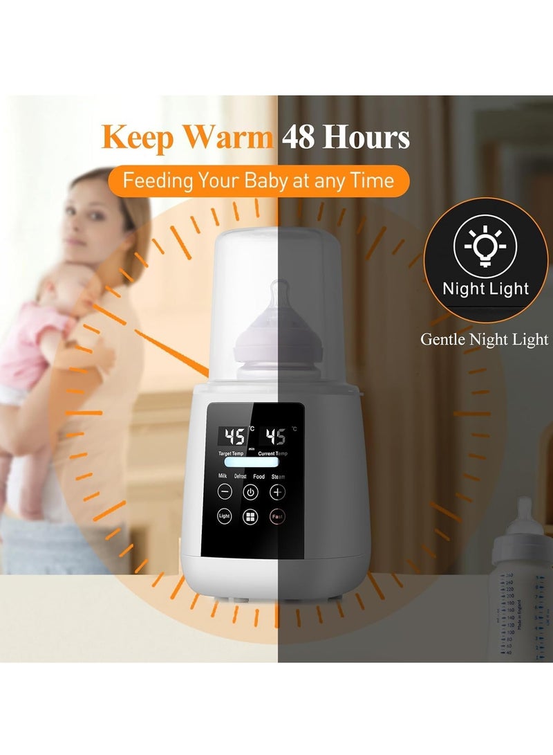 0TO1 TECH Baby Bottle Warmer, Fast Baby Milk Warmer with Accurate Temperature Control for Breastmilk or Formula,Breastmilk Warmer, 48H Thermostat, with Defrost, Night Light, Heat Baby Food Jars Function - Image 4