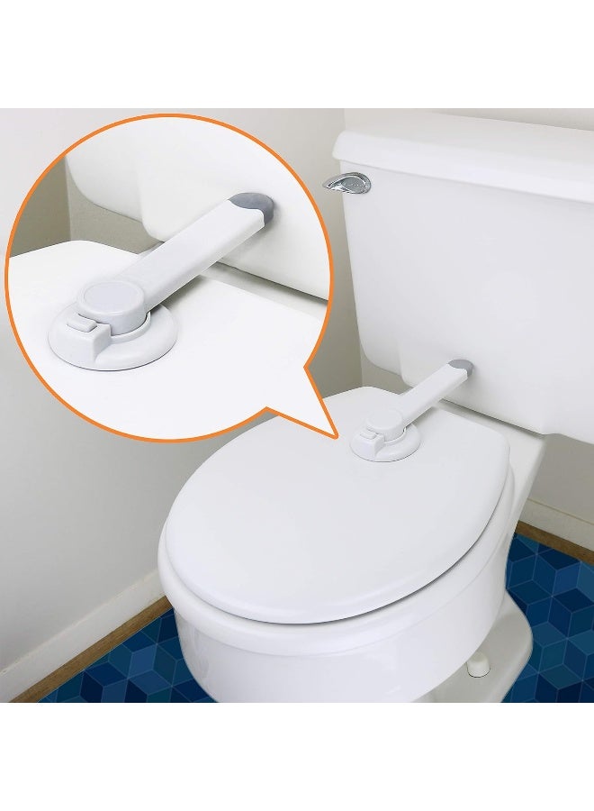 Wappa Baby Baby Toilet Lock by Wappa Baby - 9"L x 4"W - Ideal Baby Proof Toilet Lid Lock - No Tools Needed Easy Installation with 3M Adhesive - Top Safety Toilet Seat Lock - Fits Most Toilets - White (1 Pack) - Image 1