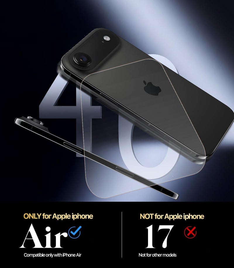 Lensarmor Compatible with iPhone 17 Air Matte Back Skin Membrane – Unbreakable Anti-Glare Back Protector Film with Installation Kit, Scratch Resistant & Smooth Touch Flexible Shield (6.5") - Image 5