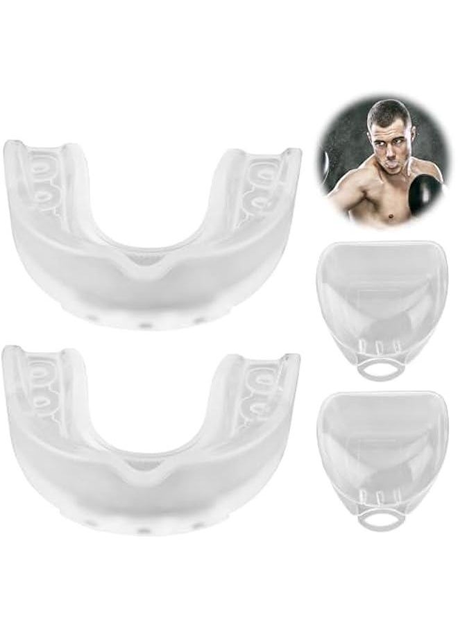 Gonice 2PCS Gum Shield Adult, Mouthguard Slim Fit, Shock Relief Sports Premium Adult Mouth Guard, Gum Shield for Jaw Protection in Contact Sports for Boxing Rugby Judo Karate Hockey and All Contact Sports  - Image 1