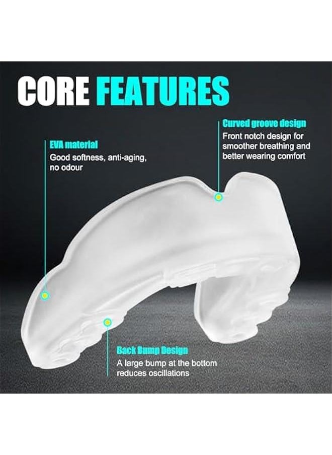 Gonice 2PCS Gum Shield Adult, Mouthguard Slim Fit, Shock Relief Sports Premium Adult Mouth Guard, Gum Shield for Jaw Protection in Contact Sports for Boxing Rugby Judo Karate Hockey and All Contact Sports  - Image 4