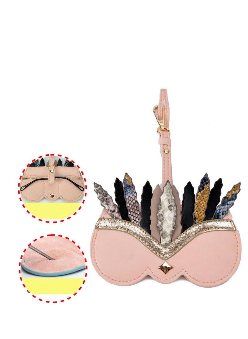 Sunglasses Bag Eyeglass Case,Portable Slim Travel Sunglasses Pouch,Anti-Stress Sun Glasses Storage Bag With Lanyard,Glasses Protective Case,Spectacle Case