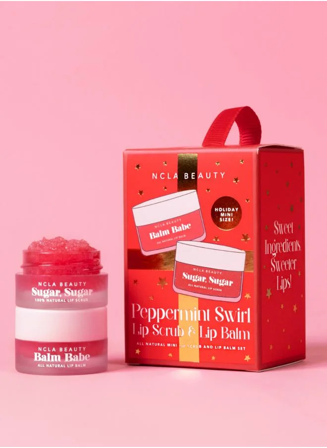 إن سي إل إيه Peppermint Swirl Lip Scrub & Lip Balm Ornament Set