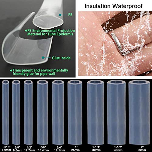 OLIREXD Heat Shrink Tubes, Dual Wall Heat Shrink Tubing 3:1 Ratio Heat Activated Adhesive Glue Lined Marine Shrink Tube Cable Sleeving Wrap Protector Transparent 4Ft Dia(3/4” (19.1mm)) - Image 2