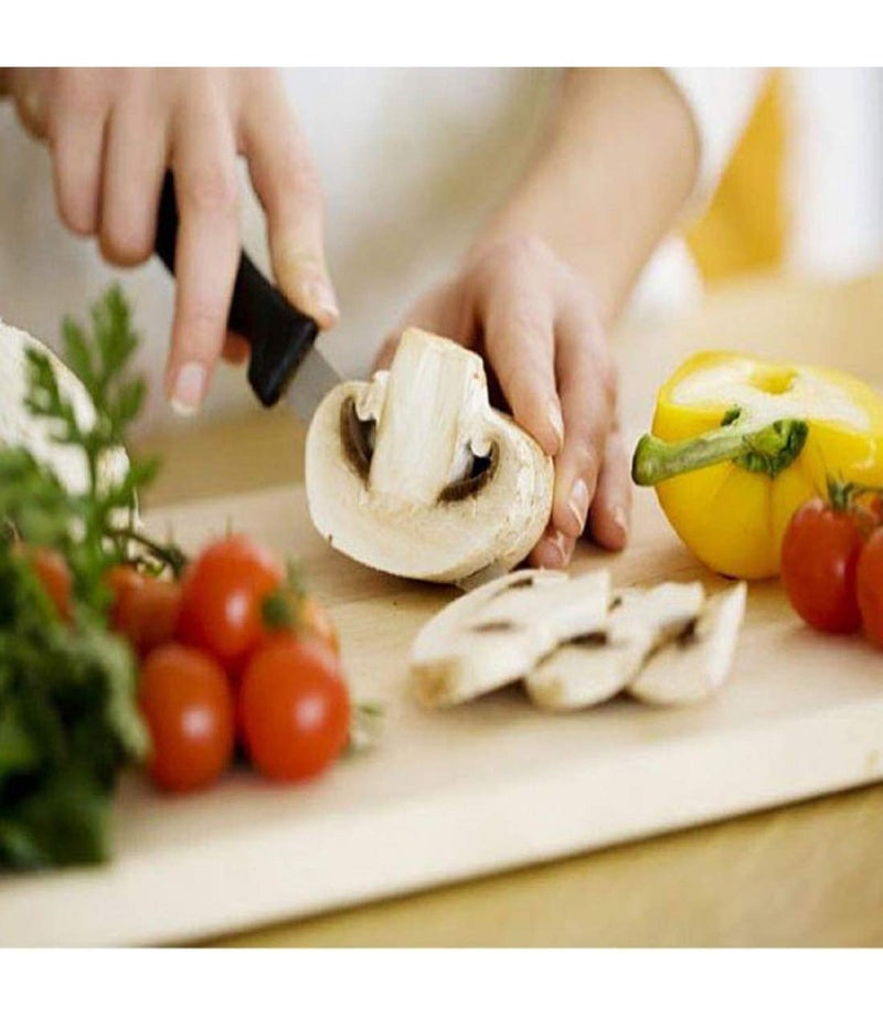 DARKZONE Stainless Steel Kitchen 4 Knife Set with Wooden Chopping Board Knife Scissor 6 Piece Starter Set5 in 1 - Image 4