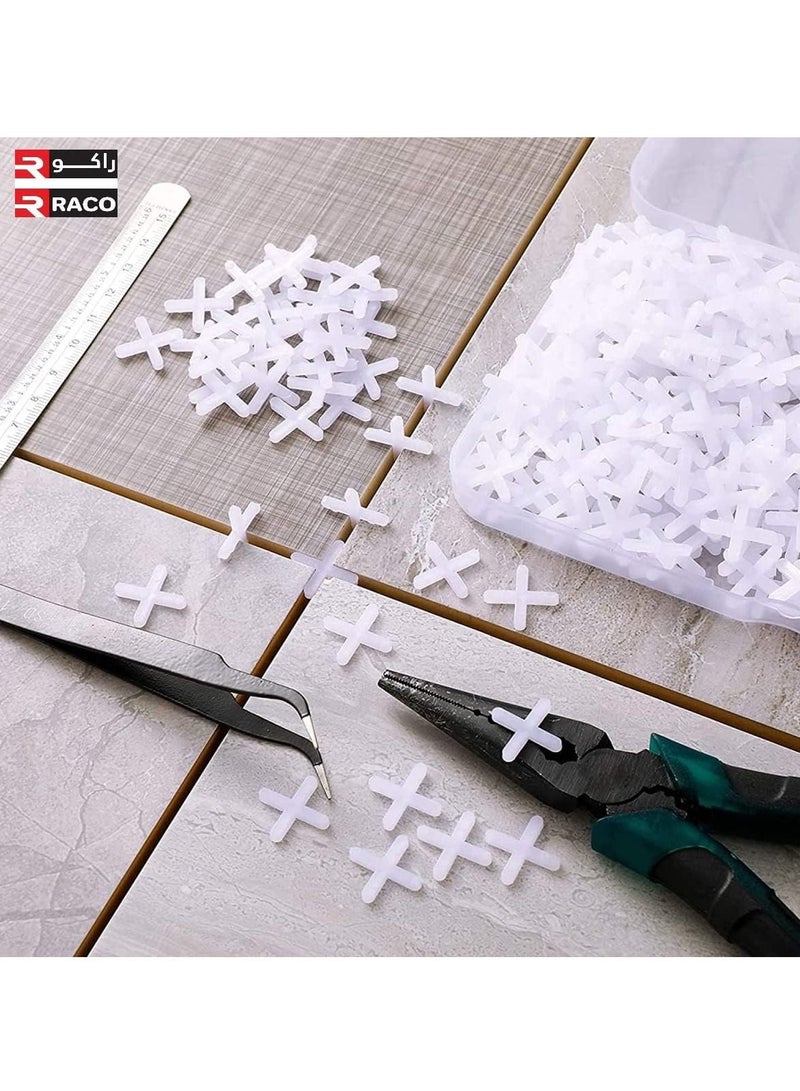RACO 100PCS Tile Spacers,Decorative Tile,Plastic Cross Tile Gasket,Slab Spacers, for Tile Fixing Mat Road Mat Garden Slab Tile Leveling  - Image 2