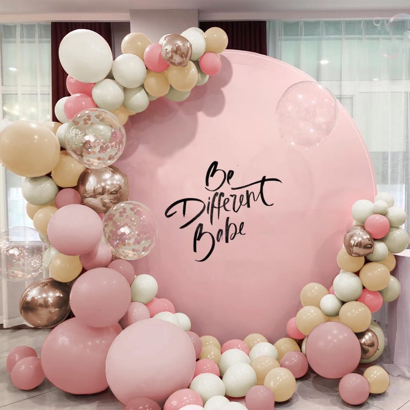 MEBAY Boho Balloon Garland Arch Kit, 156Pcs Dusty Pink Pastel Brown Metallic Champagne Gold White Balloons for Wedding Baby Bridal Shower Engagement Anniversary Birthday Decorations - Image 3