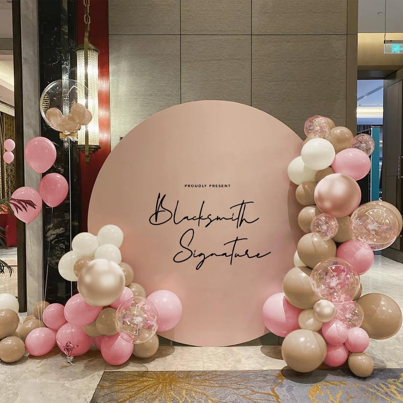 MEBAY Boho Balloon Garland Arch Kit, 156Pcs Dusty Pink Pastel Brown Metallic Champagne Gold White Balloons for Wedding Baby Bridal Shower Engagement Anniversary Birthday Decorations - Image 5