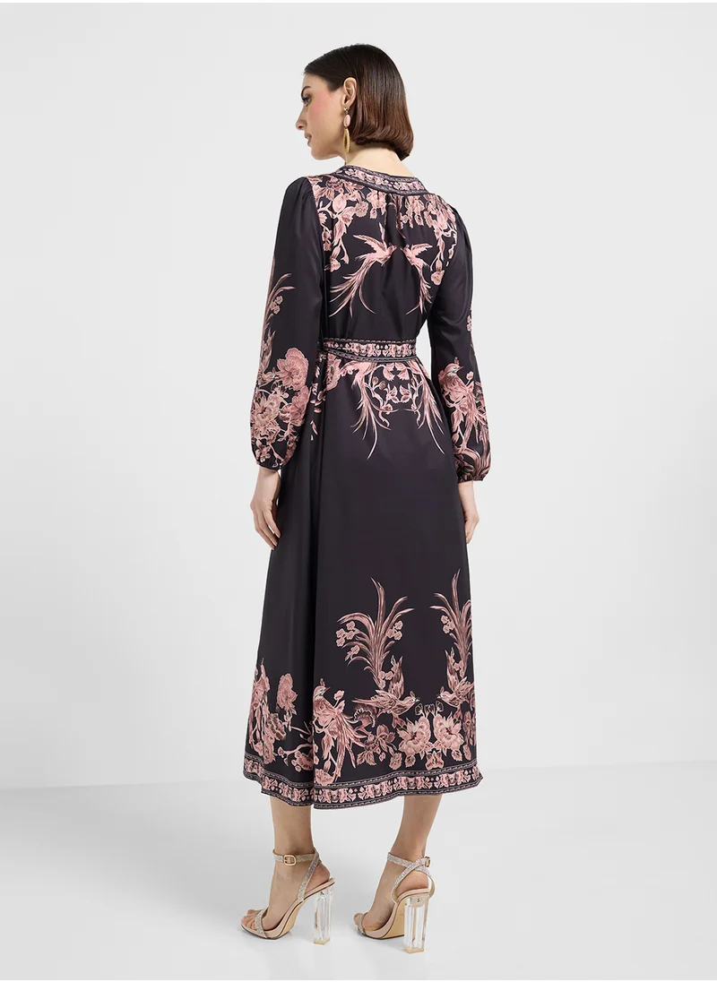 ELLA Printed Wrap Dress