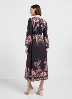 ELLA Printed Wrap Dress  - Image 2