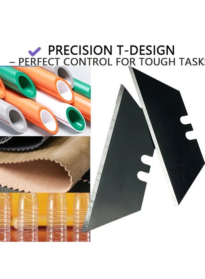 Heavy Duty Trapezoid Blades 20 Pieces Ultra Sharp Rust Proof Manual Retractable Design - Image 5