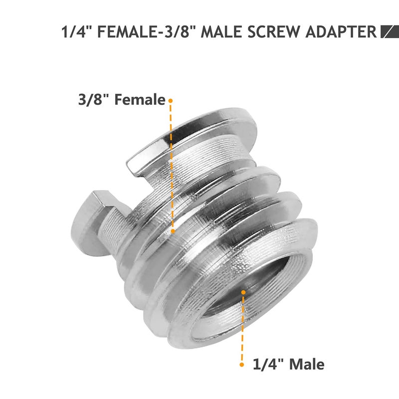 Frgyee 12 Pcs 1/4" & 3/8" Camera Screw Adapter Set - DSLR, GoPro, Flash & Light Stand Mounts - Image 4