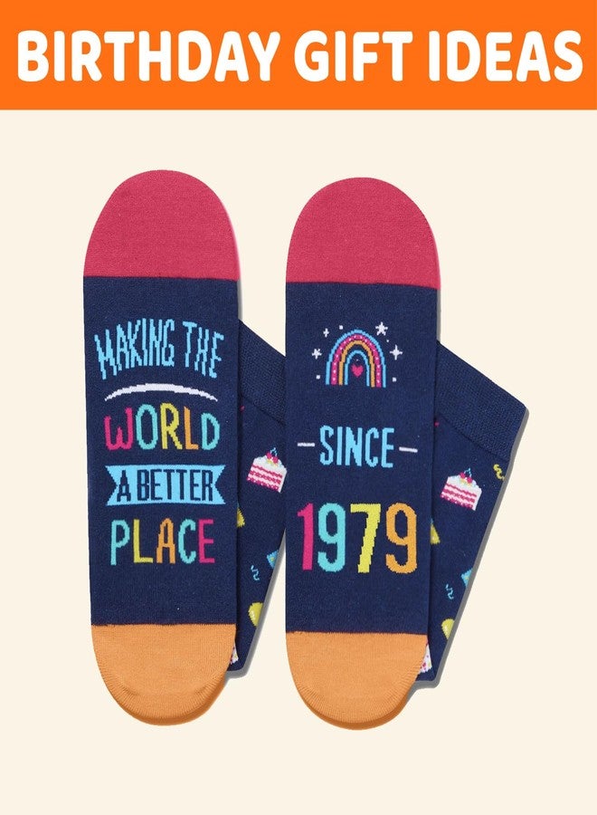 Happy Pop HAPPYPOP 1979 Birthday Gifts Ideas - Socks for 46 Year Old Man Woman, 46th Birthday Gifts with Cards for Him Her - Image 5