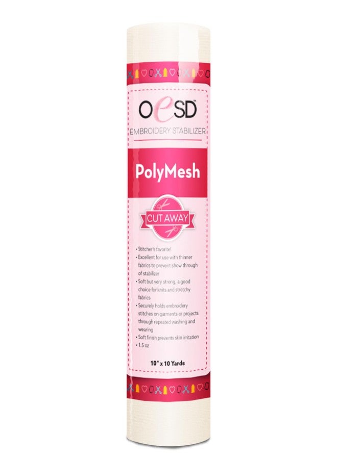 OESD Polymesh Cut Away Embroidery Stabilizer 10" x 10 Yd Roll - Image 1