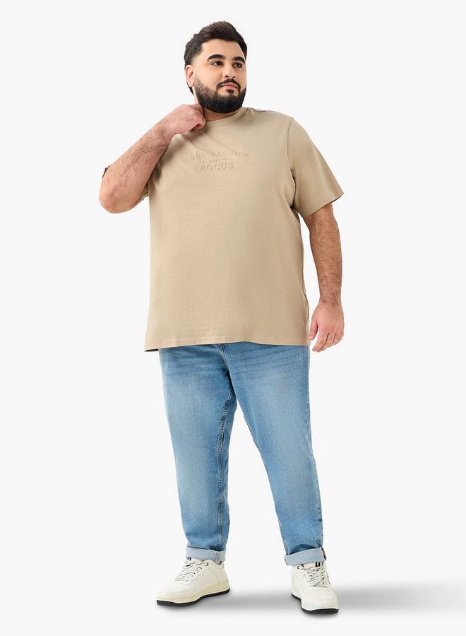 ماكسيم تيشيرت رجالي بقصة عادية ورقبة دائرية وأكمام قصيرة وطبعة شعار - Image 2