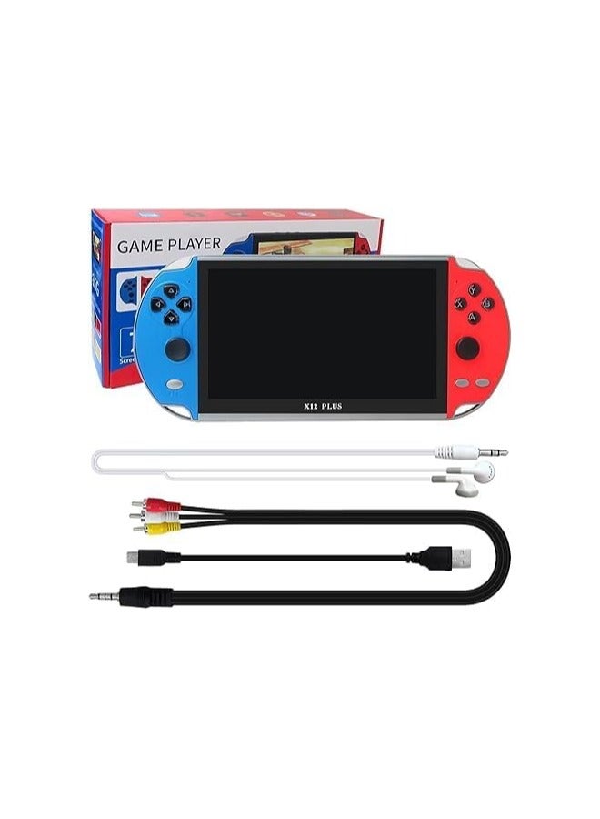X12 Plus Portable Game Console | 7-inch HD Screen | 16GB Memory | Double Joystick Game Controller | AV Output & TF Card Support | Multi-functional Gaming Console - Image 1