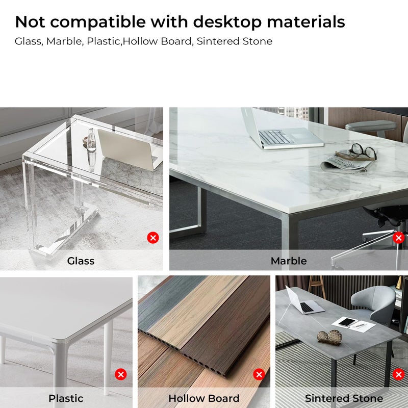 EUREKA ERGONOMIC صينية لوحة المفاتيح القابلة للتعديل من يوريكا إرجونوميك تحت المكتب، 28x11 بوصة، صينية كبيرة منزلقه للوحة المفاتيح والفأرة، درج خشبي لسحب لوحة المفاتيح للكتابة لمكتب المنزل، قيقب - Image 5