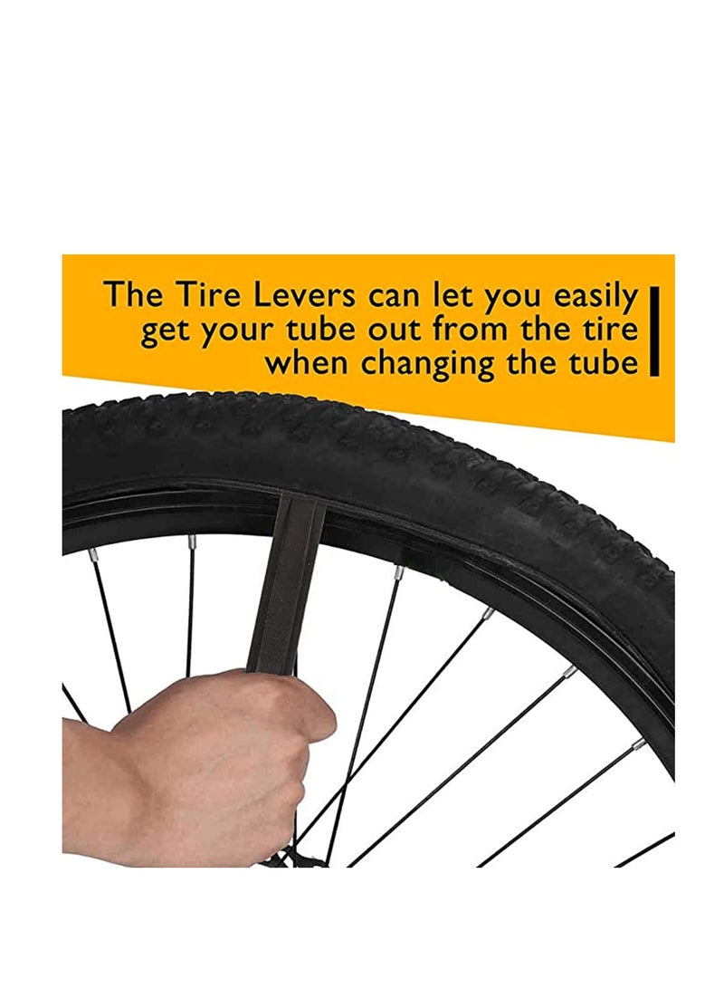 SYOSI أنابيب دراجات جبلية مقاس 27.5 (عبوة من قطعتين)، صمام شريدر (32 مم)، 27.5 × 1.75 27.5 × 1.95 27.5 × 2.10 27.5 × 2.125 27.5 × 2.40 أنابيب داخلية للدراجات الجبلية/الطرق، بالإضافة إلى 2 رافعة إطارات من النايلون والبلاستيك - Image 3