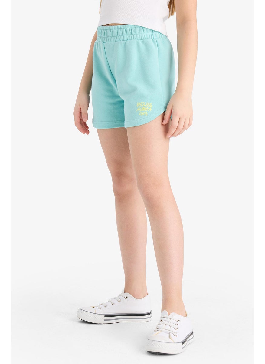 DeFacto Girl Printed Elastic Waist Shorts  - Image 1