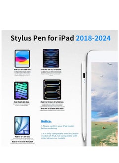 Generic iPad Pen P1 for iPad 10th/9th Generation, iPad Stylus Pen with Upgraded 500mAh Battery | Palm Rejection | Magnetic Adsorption | Tilt Technology | Precision Stylus Pen for iPad 2018-2024  - Image 2