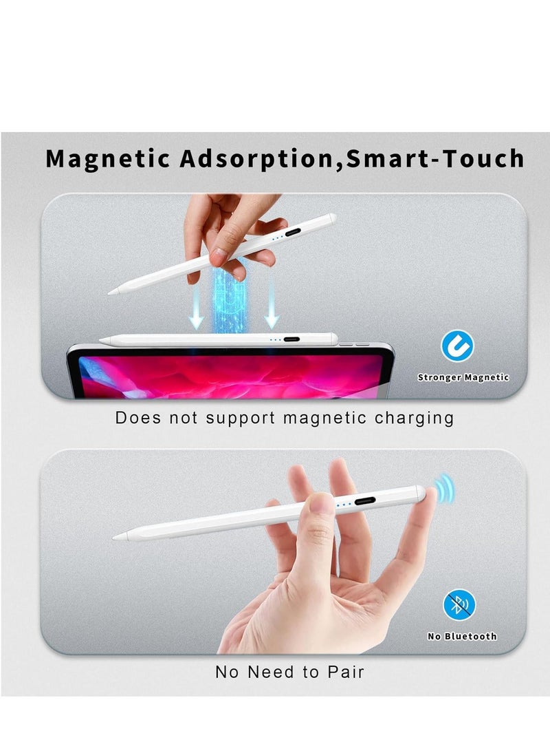 iPad Pen P1 for iPad 10th/9th Generation, iPad Stylus Pen with Upgraded 500mAh Battery | Palm Rejection | Magnetic Adsorption | Tilt Technology | Precision Stylus Pen for iPad 2018-2024