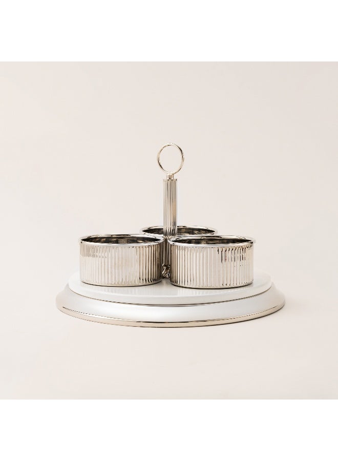 Dallaty Mawaddah Silver And White Steel Nut Bowl - Image 5