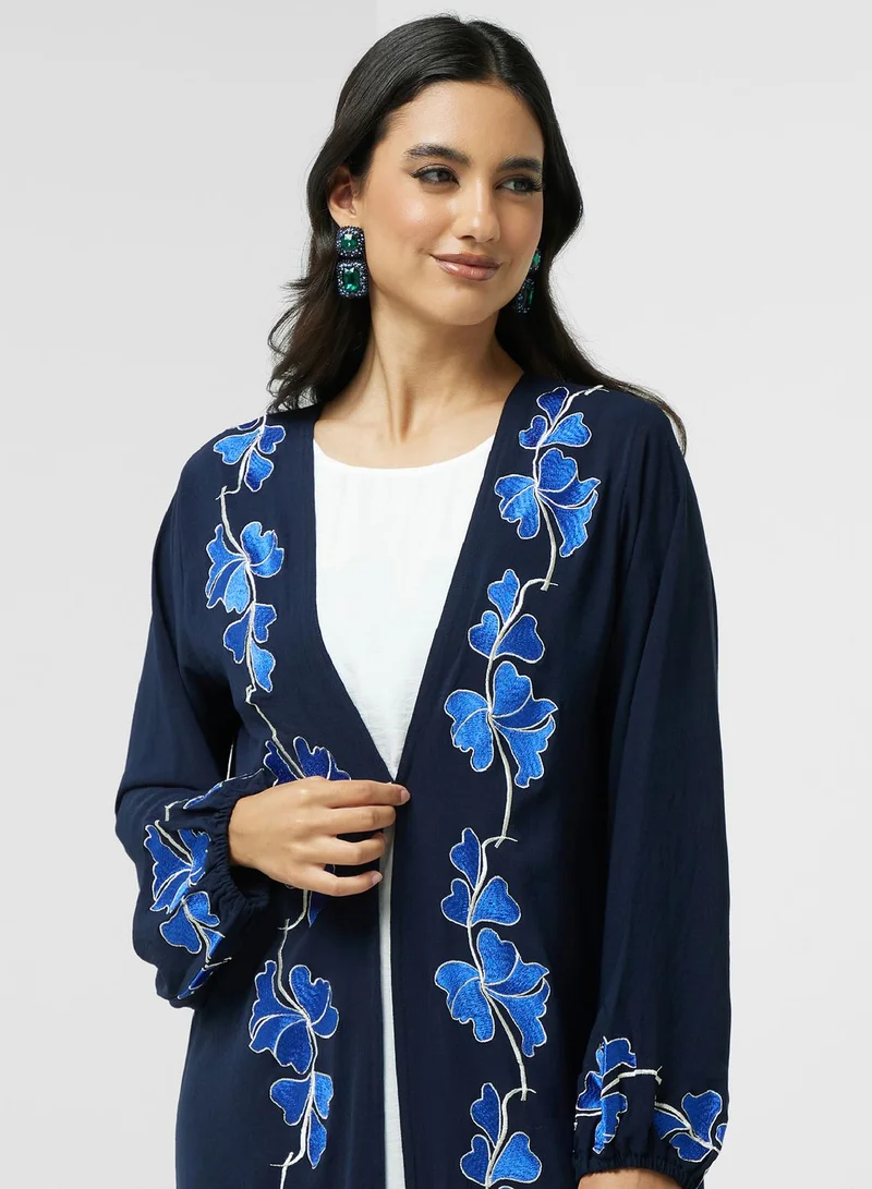 hayas closet Embroidered Balloon  Abaya