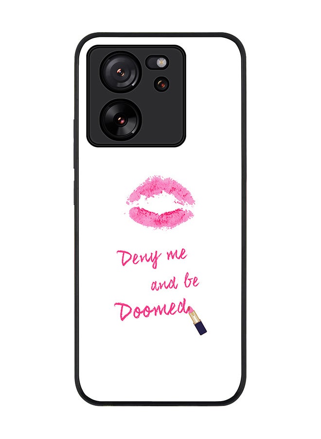 Stylizedd Rugged Black Edge case for Xiaomi 13T / Xiaomi 13T Pro, Slim fit Soft Case Flexible Rubber Edges Anti Drop TPU Gel Thin Cover - Raining Lipsticks  - Image 1