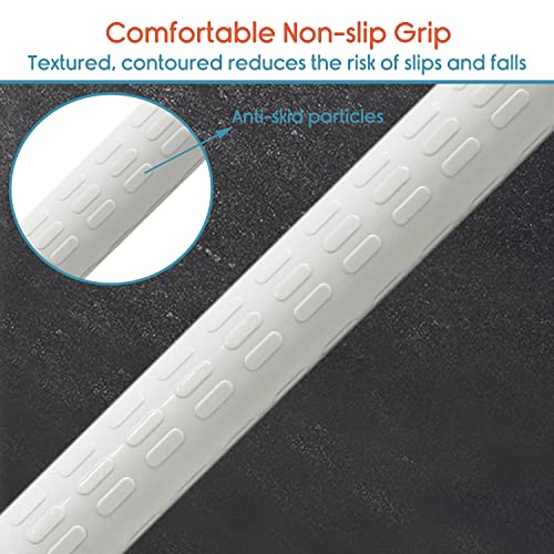 KosmoCare Stainless Steel 90° with Anti-Slip Nylon Grip Grab Bar, Wall Mounted Safety L Shaped Grab Bar for Bathroom | Grab Bars for Toilet Senior Citizens | Toilet Grab bar for Elderly (600 x 350mm) - Image 4