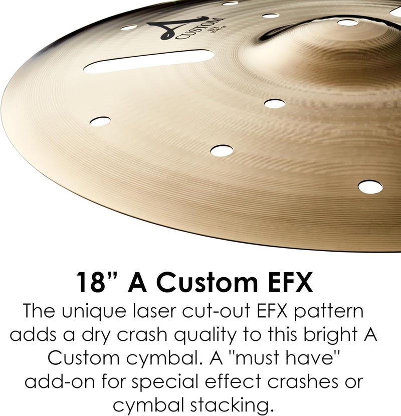 Zildjian 18" A Custom EFX Cymbal - Image 3