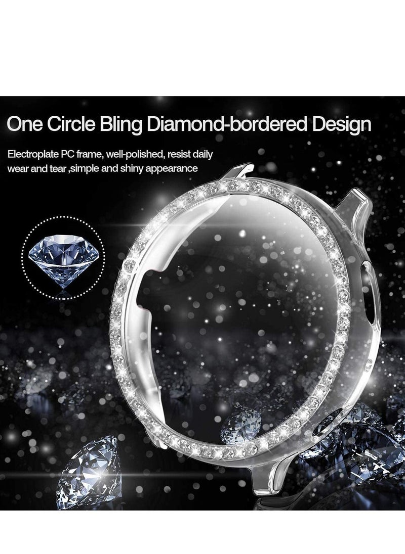 Y&D Suitable for Samsung active2 watch protective case diamond, Galaxy Watch Active 2 Screen Protector Protective Bumper with HD (Clear)  - Image 3