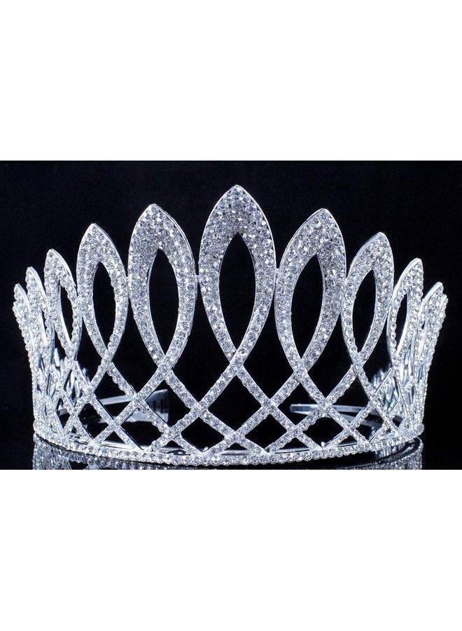 Janefashions Exquisite Clear Austrian Crystal Rhinestone Tiara With Hair Side Combs Crown Prom Princess Queen Beauty Pageant Hair Jewelry T11925 - Image 3
