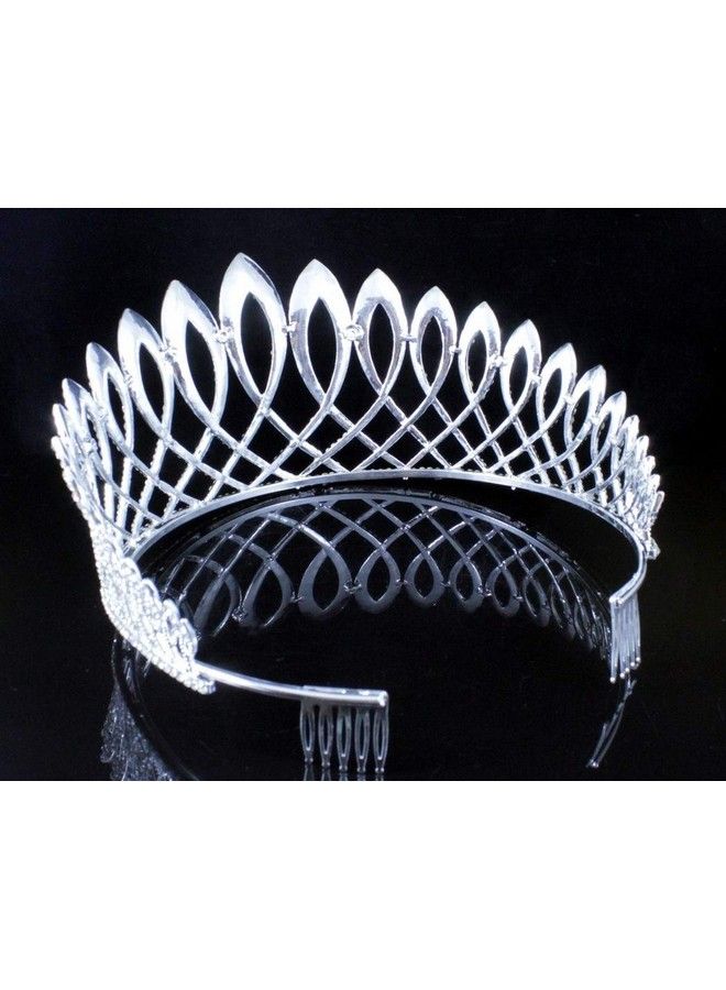 Janefashions Exquisite Clear Austrian Crystal Rhinestone Tiara With Hair Side Combs Crown Prom Princess Queen Beauty Pageant Hair Jewelry T11925 - Image 5