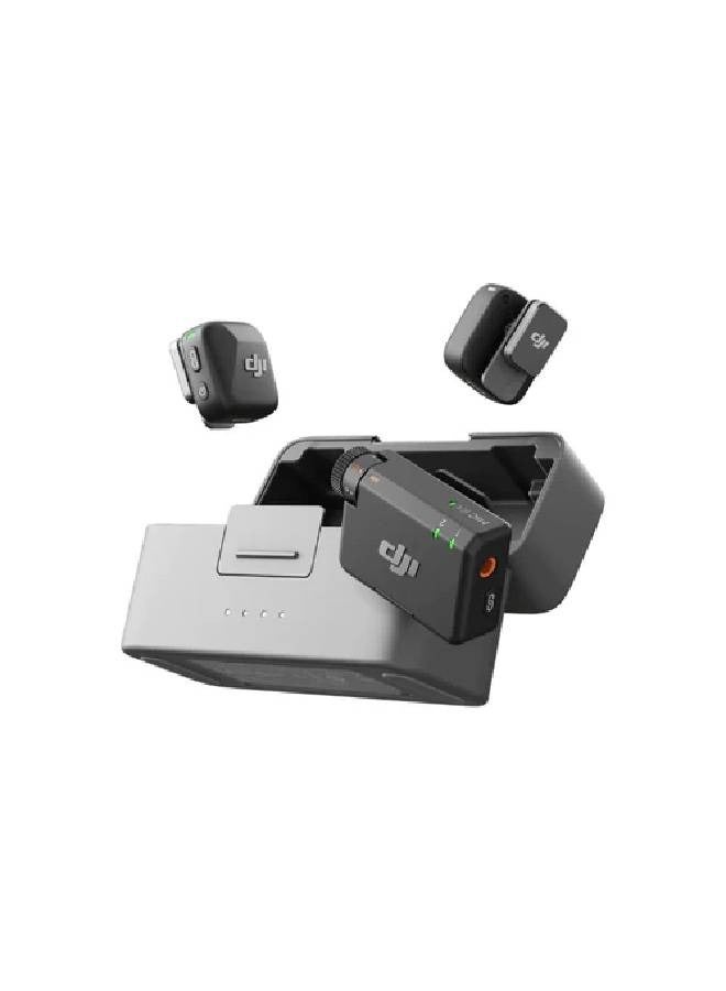 dji Mic Mini (2 TX + 1 RX + Charging Case) Clear Audio Capture, Easy to carry and use, Long Battery Life DMMR01 Black