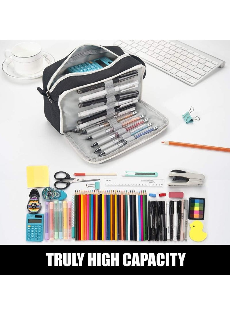 Generic - Sooez large capacity pencil case, large capacity pencil bag storage bag pencil case, portable diary item with easy to grip handle - Image 1
