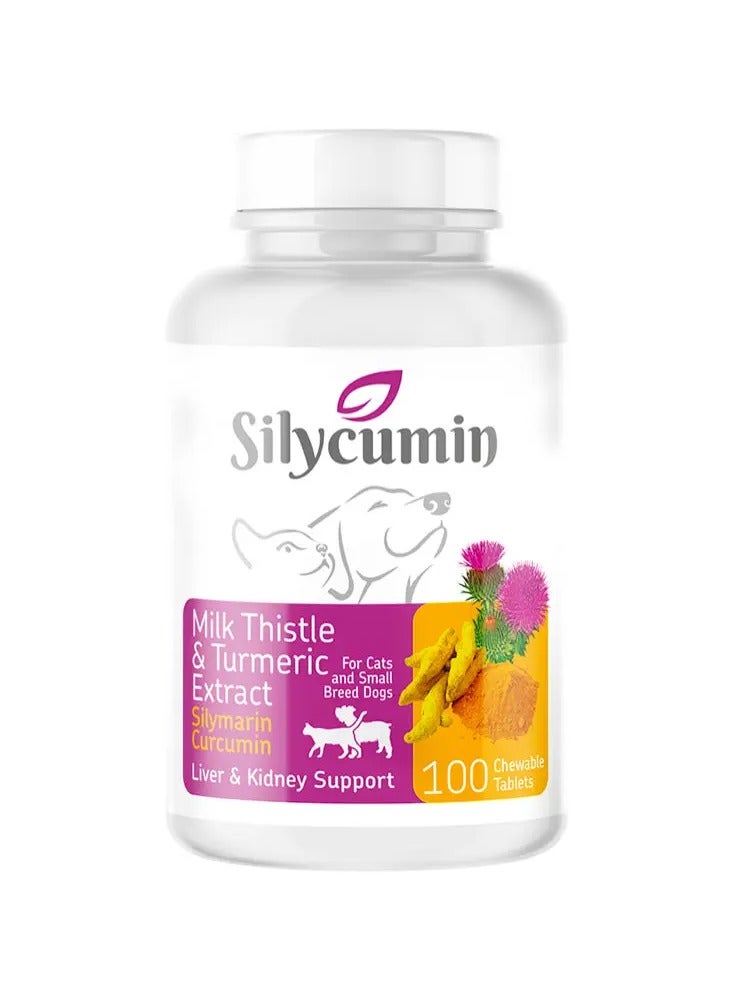 Bio PetActive Silycumin Milk Thistle and Turmeric Extract for Cats and Small Breed dogs