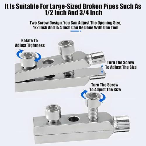 Jubobu Faucet & Pipe Angle Valve Broken Wire Extractor,Pipe Extractor For Use with 1/2 inch And 3/4 inch Pipes,Broken Valve Extractor for Tap Faucet Valve Damaged Broken Wire Pipe or Water Pipe Bolt - Image 2