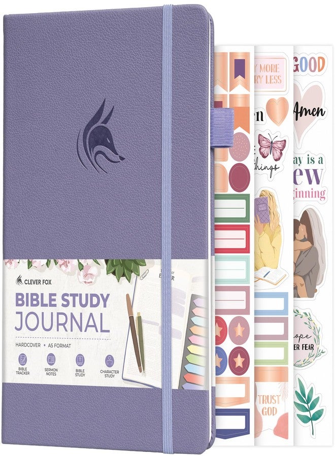 Clever Fox Bible Study Journal - Church Notes Notebook - Note Taking & Journaling Kit - Faith Based Religious Gifts & Accessories (Lavender) - Image 1