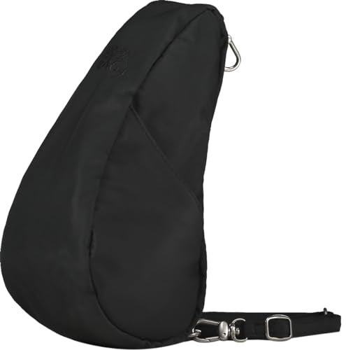 AmeriBag 10" Healthy Back Bag Microfiber Ergonomic Crossbody Sling Baglett for Everyday Use, Travel & Walking Comfort (Black) - Image 3