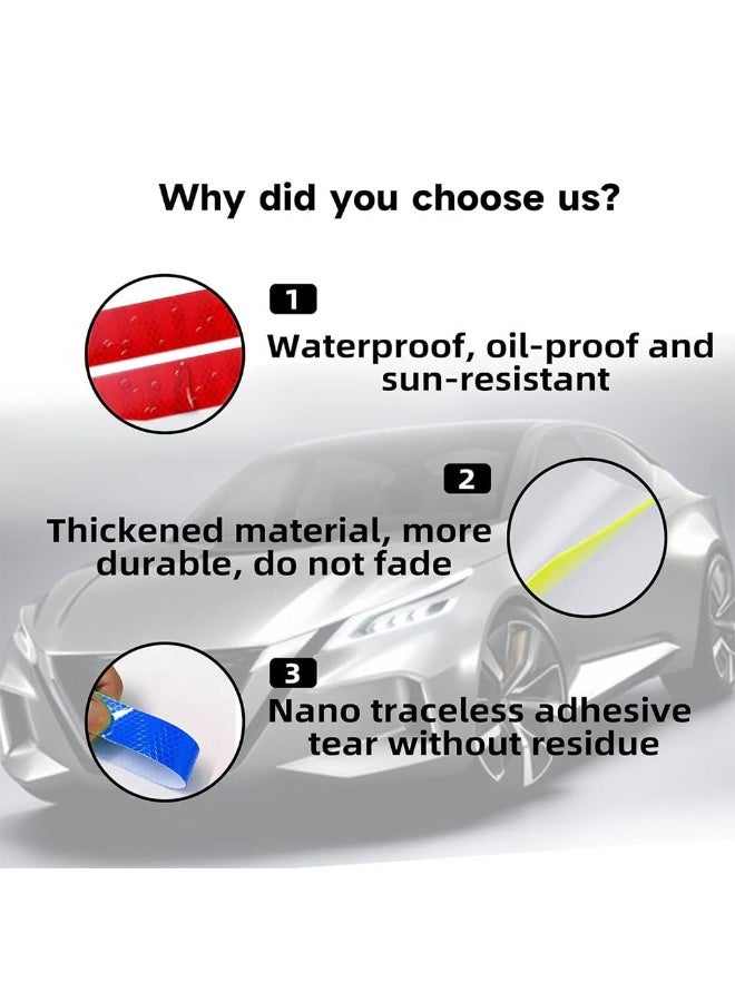 JZS Car Trunk Reflective Stickers, Anti-Scratch Bumper Guard Warning Cover, for Most Cars, SUVs and Pickups, Exterior Accessories, Red - Image 4