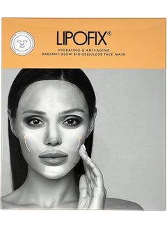 LIPOFIX Anti Aging Lifting Hydrating Facial Bio Cellulose Face Mask Sheet For Fine Line Reducing And Skin Radiance. Made In Korea (6 Masks)  - Image 1